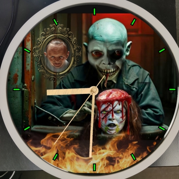 Exorcist demon devouring brain Halloween led dance light dance lights clock - Picture 4 of 4